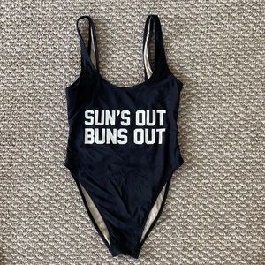Suns Out Buns Out one piece bathing suit M/L